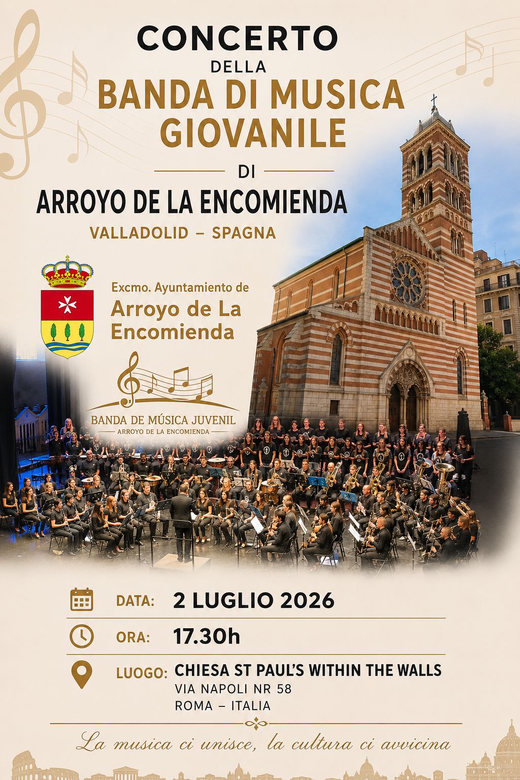 Concierto de la Banda de la Escuela en Italia